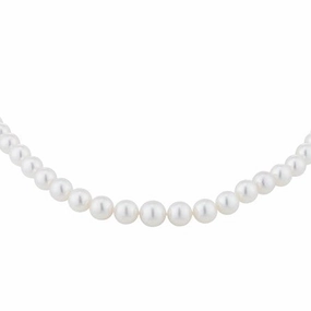 Mikimoto 18ct White Gold A1 9.0x7.0mm Pearl Graduated Necklace