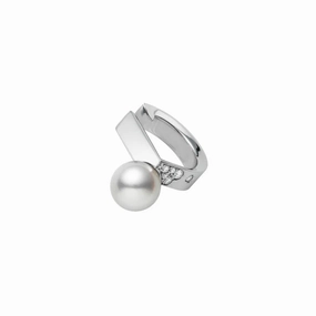 Mikimoto 18ct White Gold Akoya Pearl and Diamond Universe Elements Ear Cuff