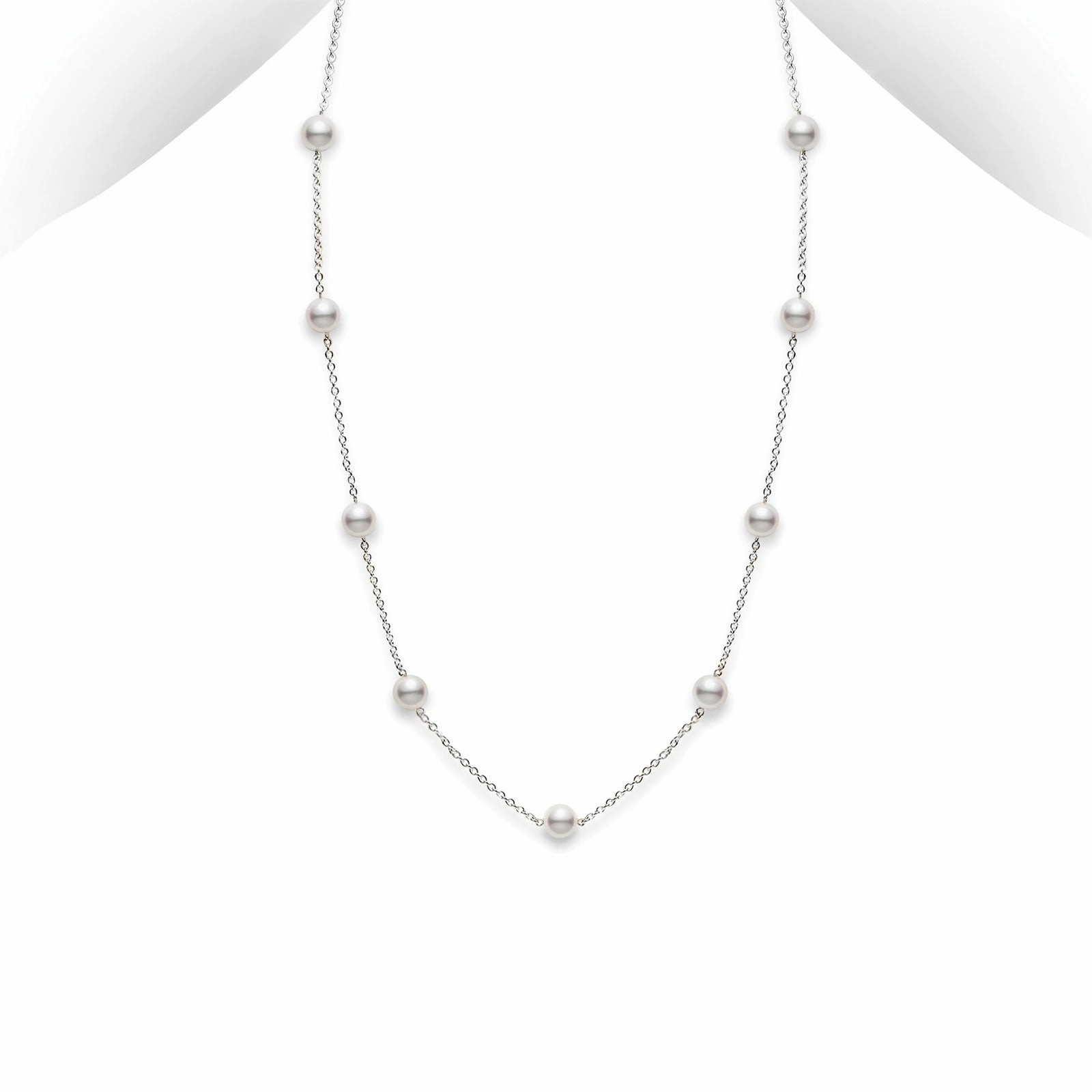 Mikimoto 18ct White Gold Akoya Pearl Necklace