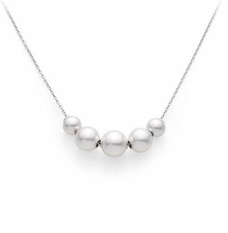 Mikimoto 18ct White Gold Akoya Pearl Pearls in Motion 45cm Necklace