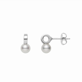 Mikimoto 18ct White Gold Akoya Pearl Stud Earrings