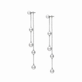 Mikimoto 18ct White Gold Convertible Akoya Cultured Pearl Drop Earrings