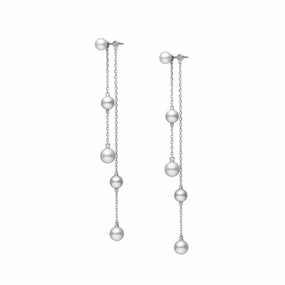 Mikimoto 18ct White Gold Convertible Akoya Cultured Pearl Drop Earrings