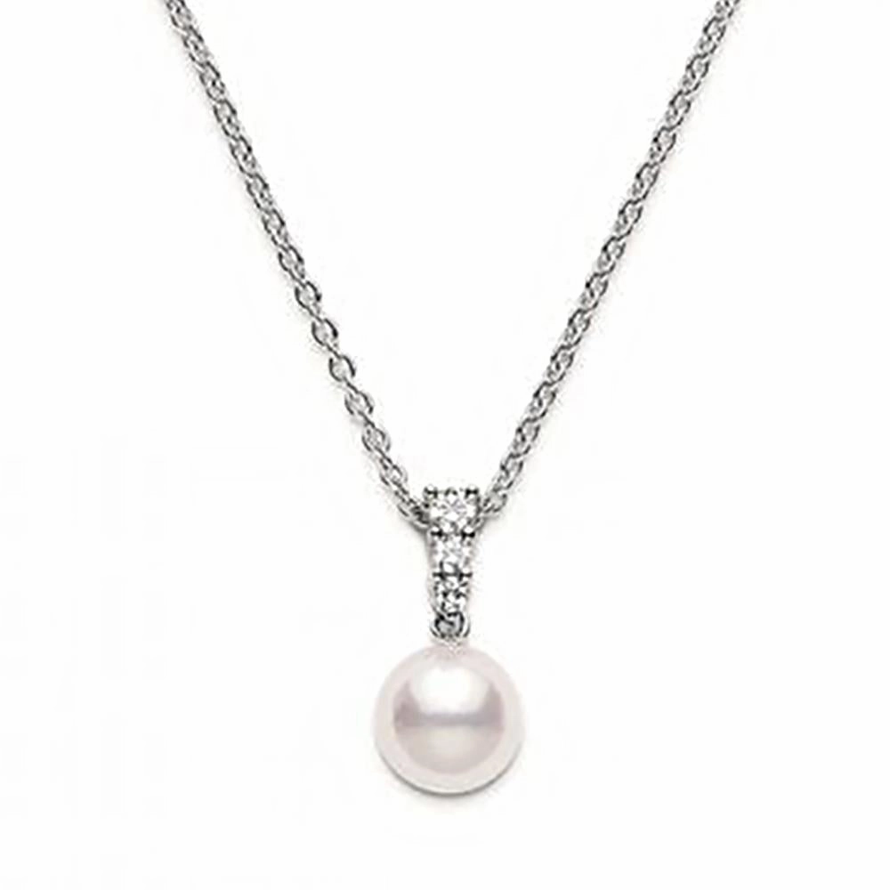 Mikimoto 18ct White Gold Diamond Akoya Pearl Three Piece Gift Set