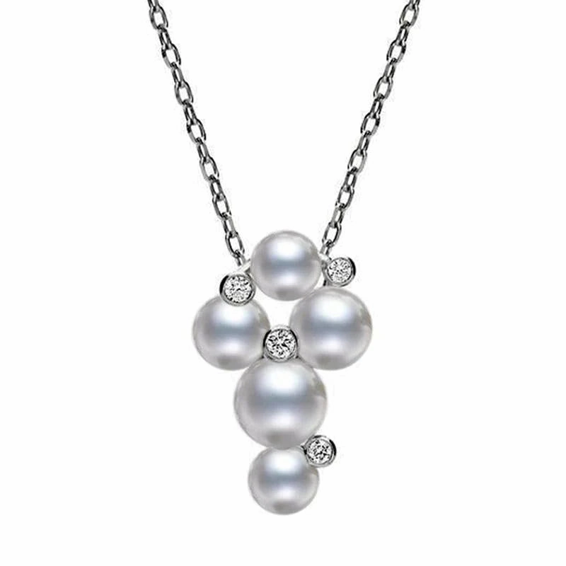 Mikimoto 18ct White Gold Diamond Akoya Pearl Three Piece Gift Set
