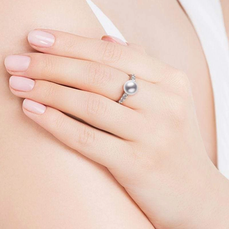 Mikimoto 18ct White Gold Diamond Akoya Pearl Three Piece Gift Set