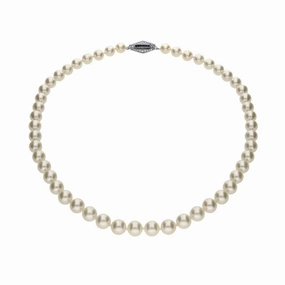 Mikimoto 18ct White Gold Vintage White Grade A Akoya Pearl Necklace