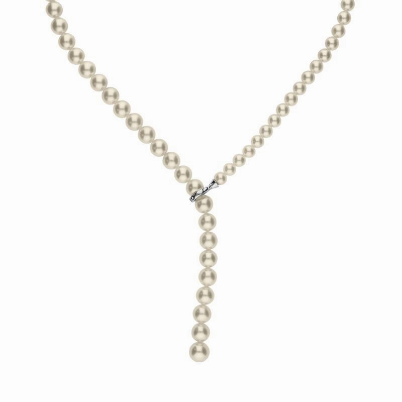 Mikimoto 18ct White Gold White Grade A Akoya Pearl Necklace