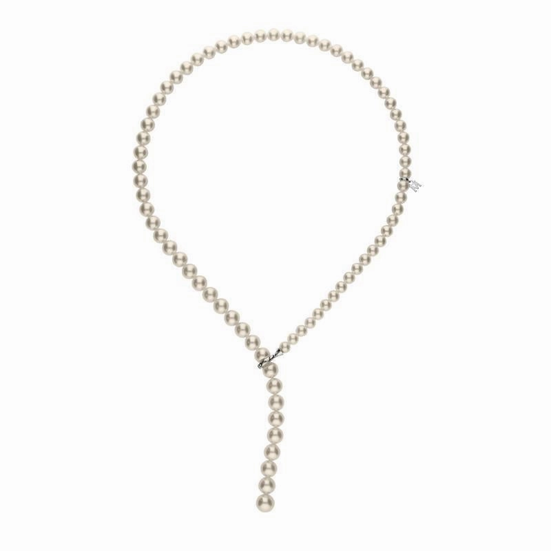 Mikimoto 18ct White Gold White Grade A Akoya Pearl Necklace