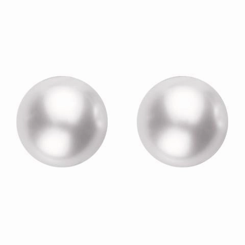 Mikimoto 18ct Yellow Gold 6mm White Grade AA Pearl Stud Earrings