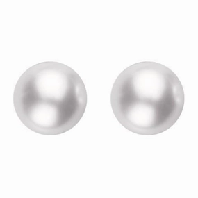 Mikimoto 18ct Yellow Gold 6mm White Grade AA Pearl Stud Earrings