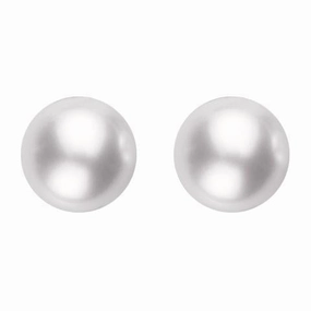 Mikimoto 18ct Yellow Gold 6mm White Grade AAA Pearl Stud Earrings