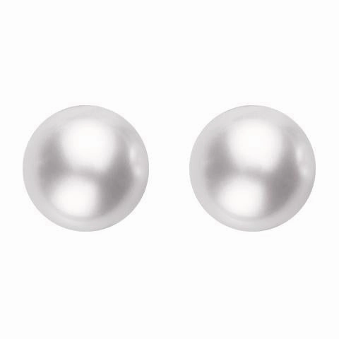 Mikimoto 18ct Yellow Gold 6mm White Grade AAA Pearl Stud Earrings