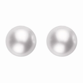 Mikimoto 18ct Yellow Gold 7.5mm White Grade A Pearl Stud Earrings