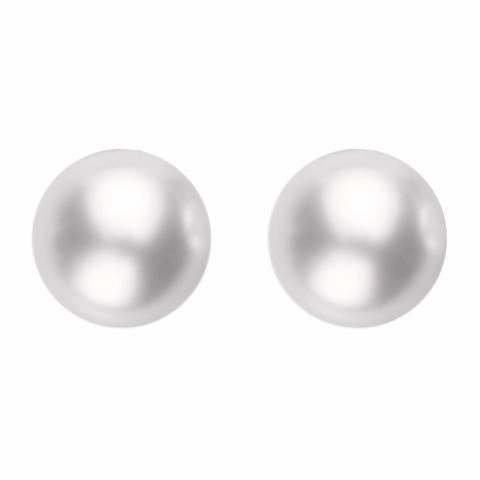 Mikimoto 18ct Yellow Gold 7.5mm White Grade A Pearl Stud Earrings