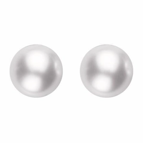 Mikimoto 18ct Yellow Gold 7.5mm White Grade AA Pearl Stud Earrings