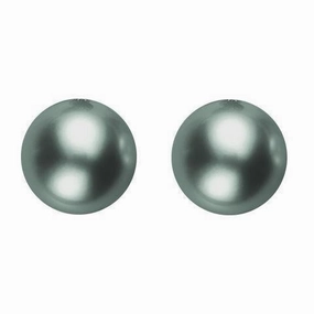 Mikimoto 18ct Yellow Gold 8mm A  Black South Sea Pearl Stud Earrings