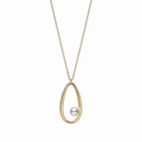 Mikimoto 18ct Yellow Gold Akoya Moon Dew 60cm Necklace