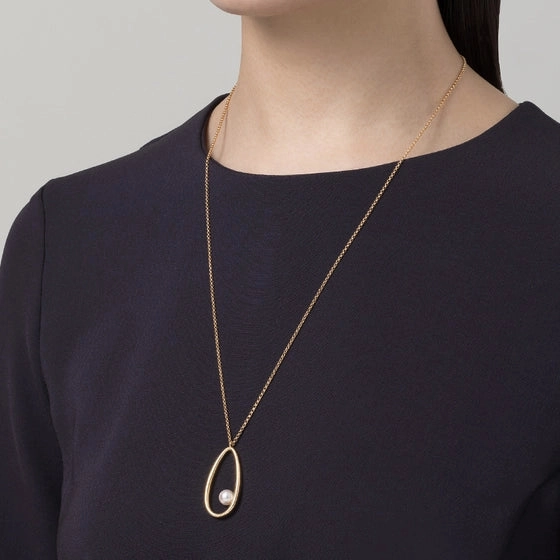 Mikimoto 18ct Yellow Gold Akoya Moon Dew 60cm Necklace