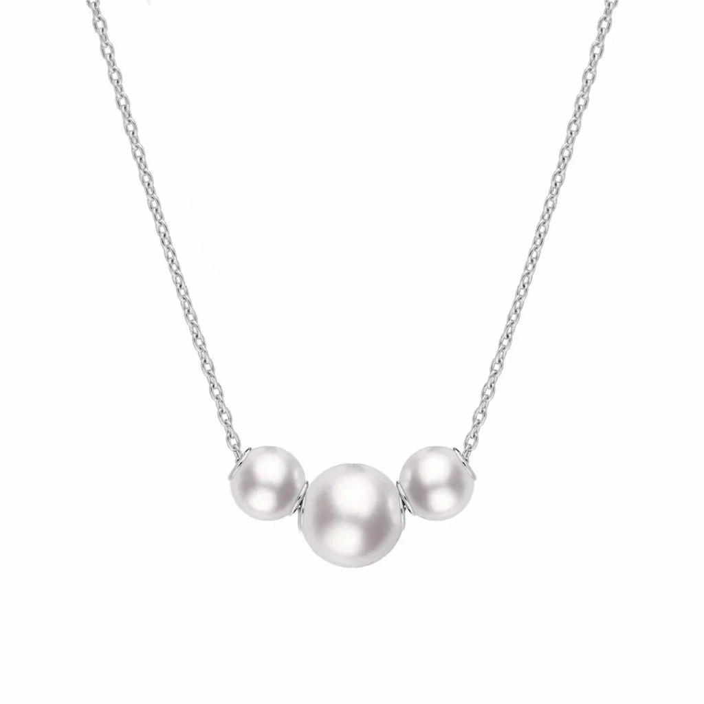 Mikimoto 18ct Yellow Gold Akoya Pearl Jewels in Motion 45cm Necklace