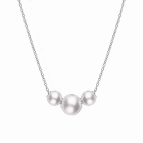 Mikimoto 18ct Yellow Gold Akoya Pearl Jewels in Motion 45cm Necklace