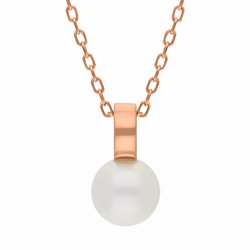 Mikimoto Classic 18ct Rose Gold White Akoya Pearl Necklace