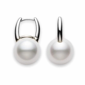 Mikimoto Classic Elegance 18ct White Gold White South Sea Pearl Earrrings