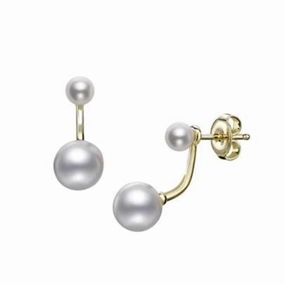 Mikimoto Duet 18ct Yellow Gold 7.25mm Pearl Earrings