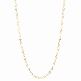 Mikimoto M Code 18ct Yellow Gold White Akoya Pearl Necklace