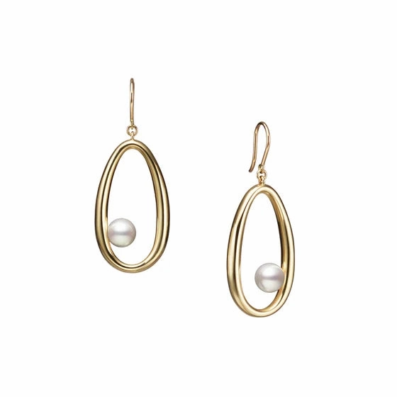Mikimoto Moon Dew 18ct Yellow Gold Akoya Cultured Pearl Earrings
