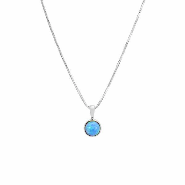 Necklace - 6mm Round Opalite