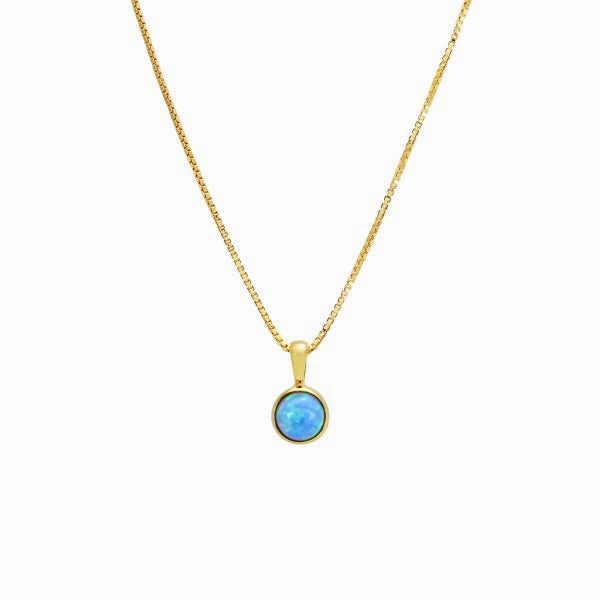 Necklace - 6mm Round Opalite