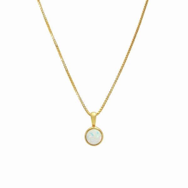 Necklace - 6mm Round Opalite