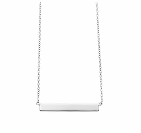 Necklace-  Narrow Plate Necklace (engravable)