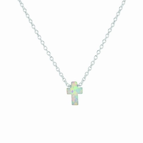 Necklace-  Opalite Cross