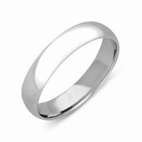 Palladium 5mm Light Court Shaped Wedding Ring