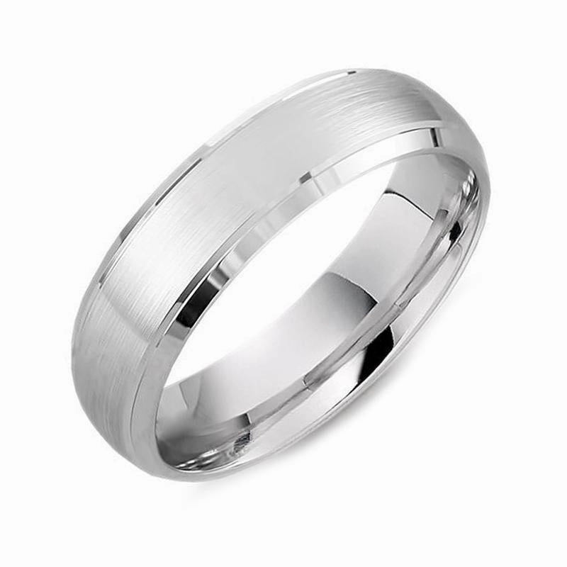 Palladium 5mm Satin Finish Wedding Ring