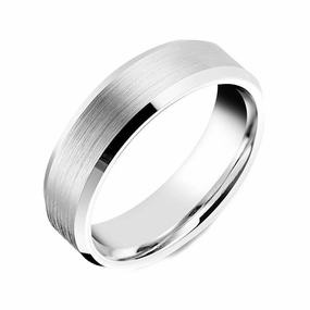 Palladium 5mm Satin Finish Wedding Ring
