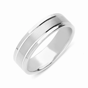 Palladium 6mm Engraved Wedding Ring