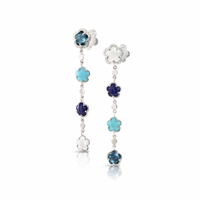 Pasquale Bruni Figlia Dei Fiori 18ct White Gold Diamond Gemstone Pendant Earrings D