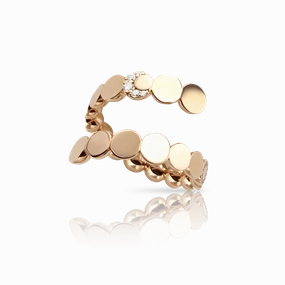 Pasquale Bruni Luce 18ct Rose Gold Diamond Crossover Ring