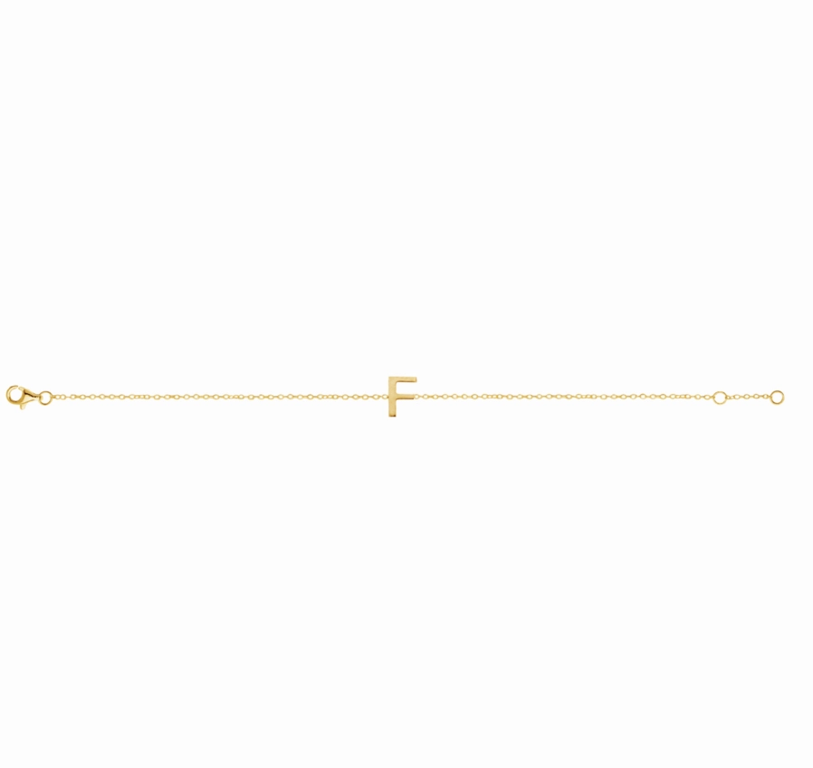 Petite Initial Letter Gold Plated Bracelet