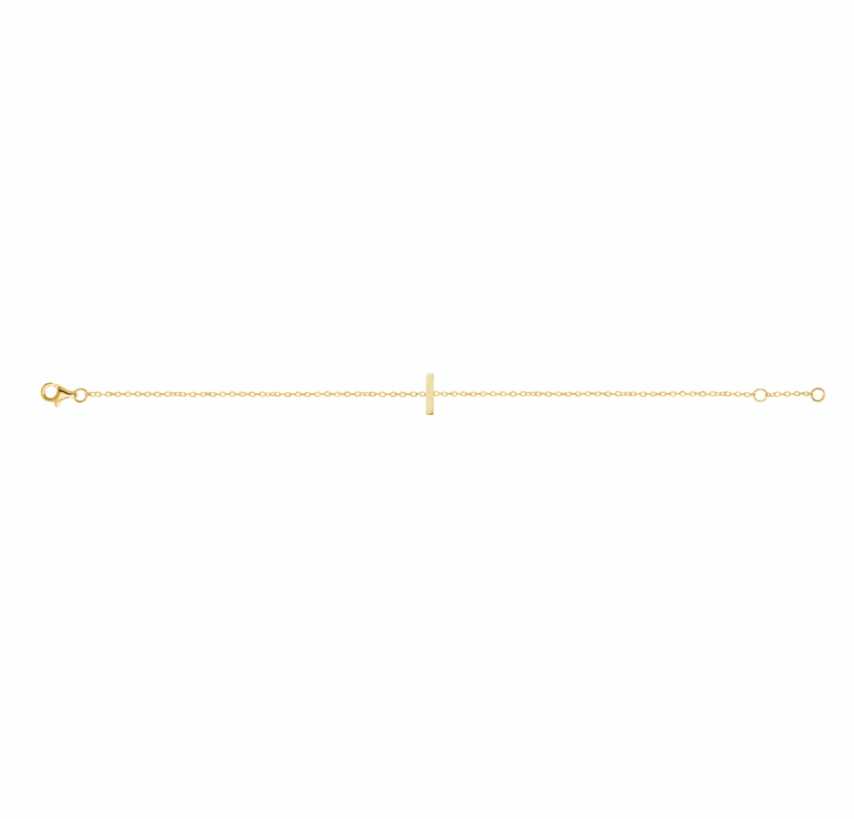 Petite Initial Letter Gold Plated Bracelet