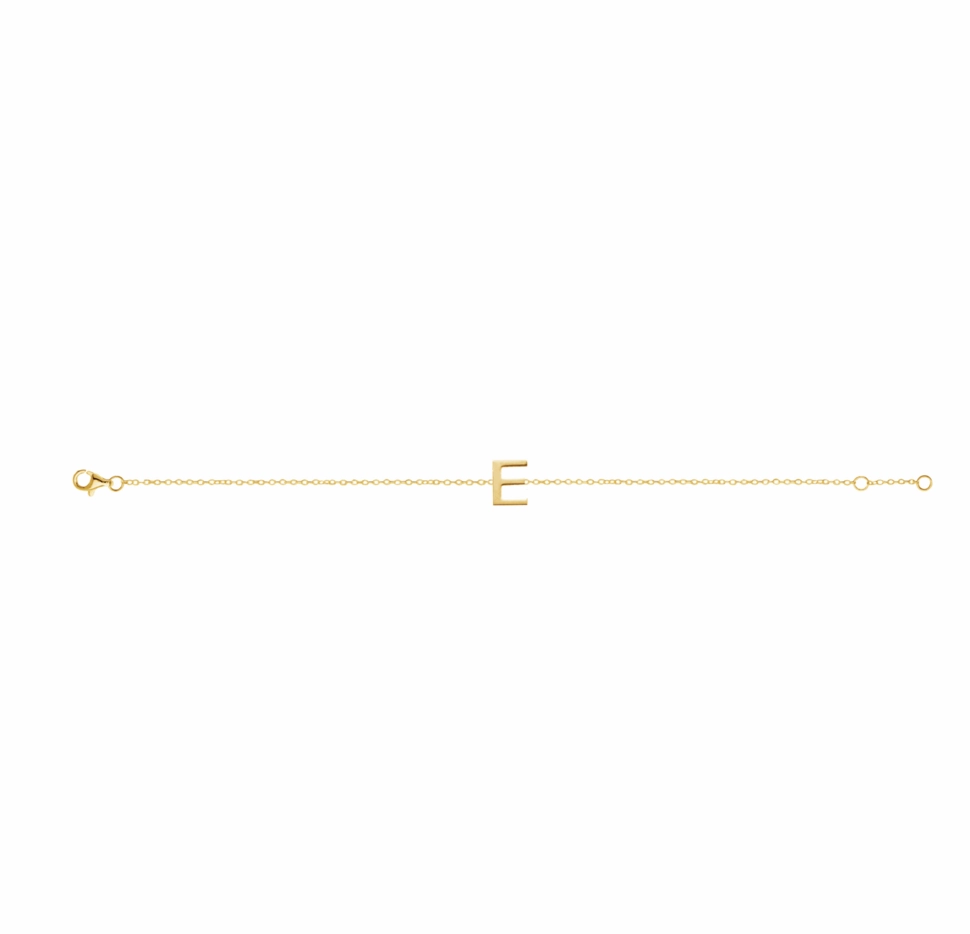 Petite Initial Letter Gold Plated Bracelet