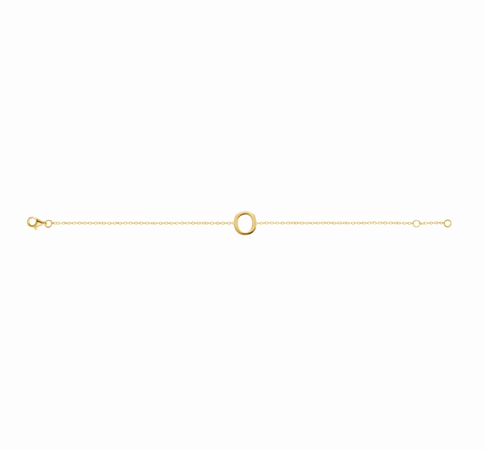 Petite Initial Letter Gold Plated Bracelet