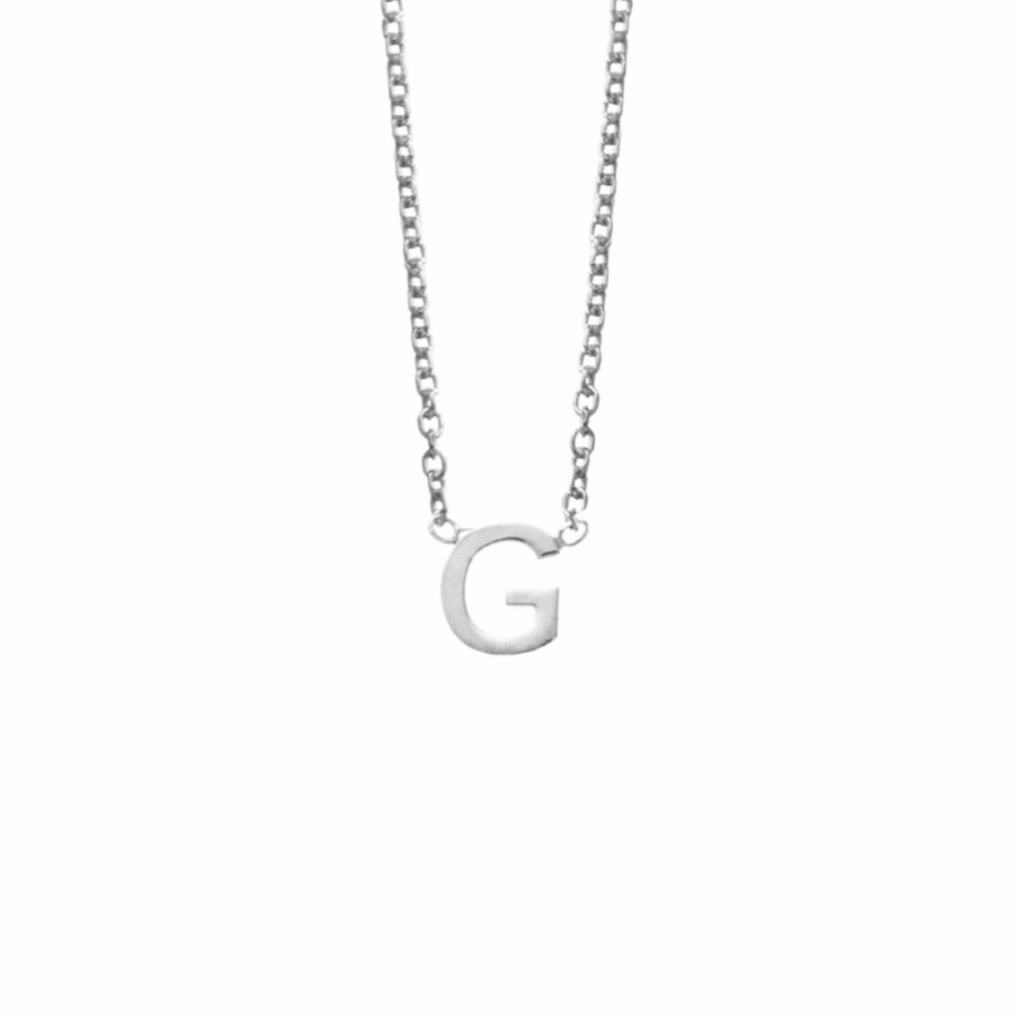 Petite Initial Letter Sterling Silver Necklaces
