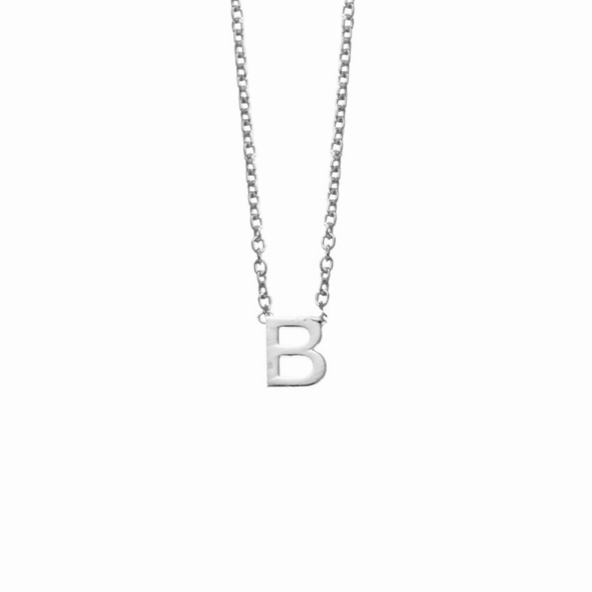Petite Initial Letter Sterling Silver Necklaces
