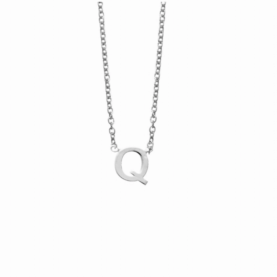 Petite Initial Letter Sterling Silver Necklaces