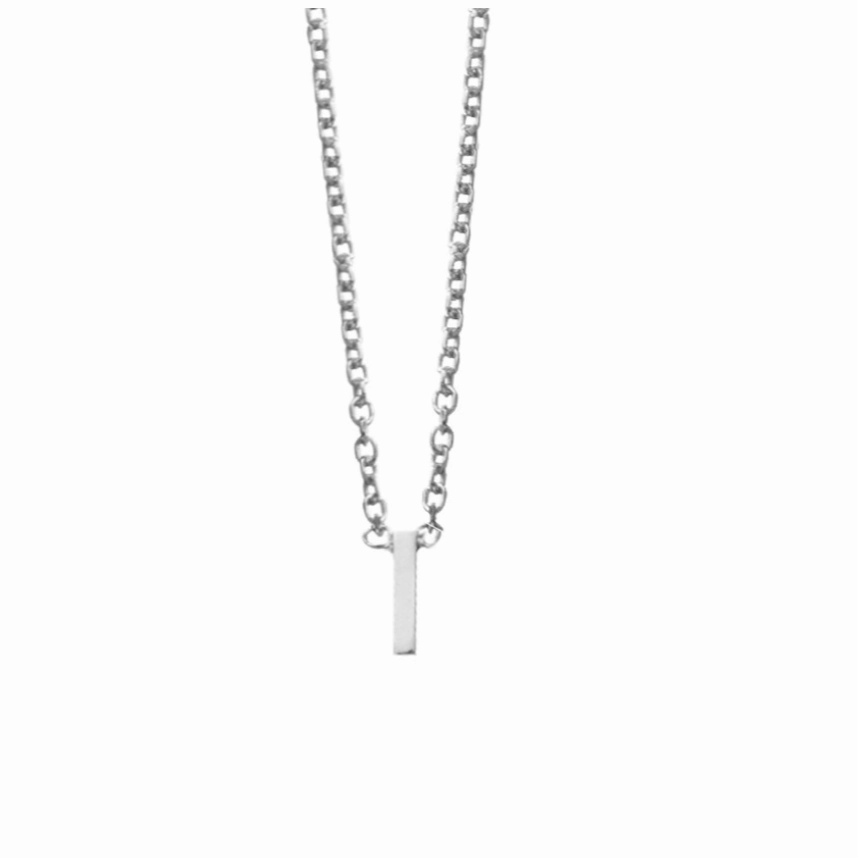 Petite Initial Letter Sterling Silver Necklaces