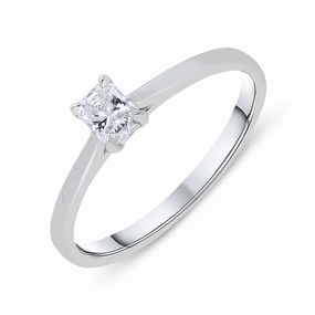 Phoenix Cut 18ct White Gold 0.24ct Diamond Solitaire Ring D